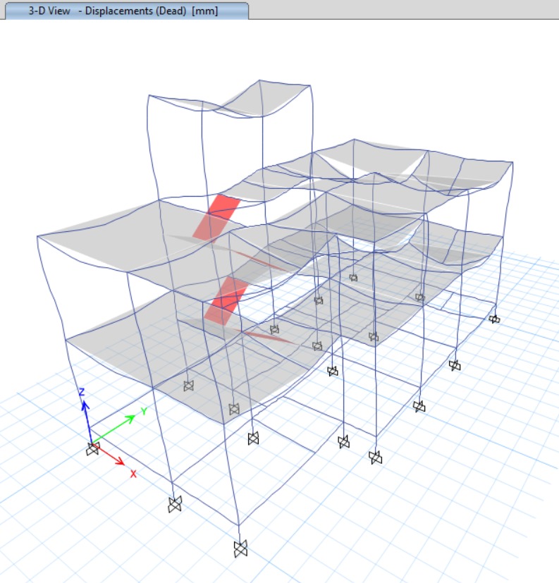 3D displacement model structural analysis