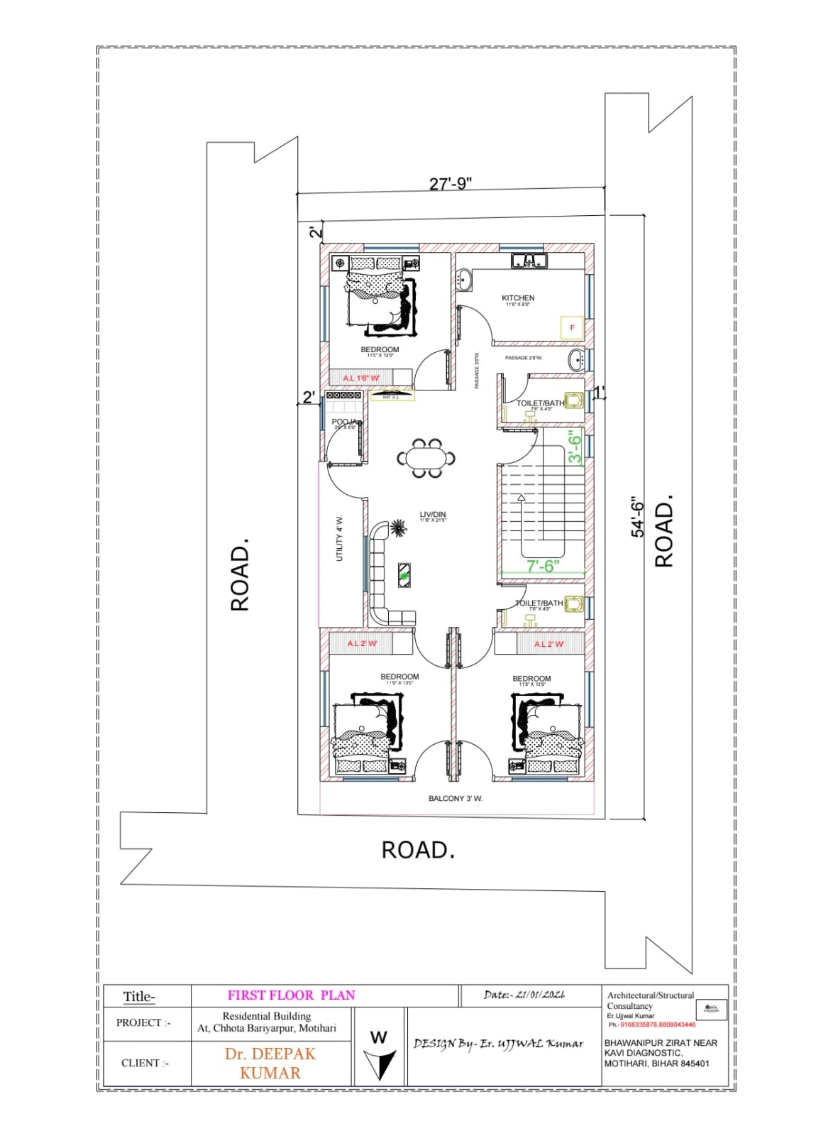 First floor architectural plan